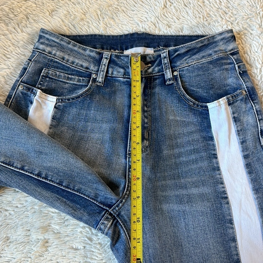 Hayden Stretch Snap Contrast Panel Jeans Size Small - Picture 8 of 15